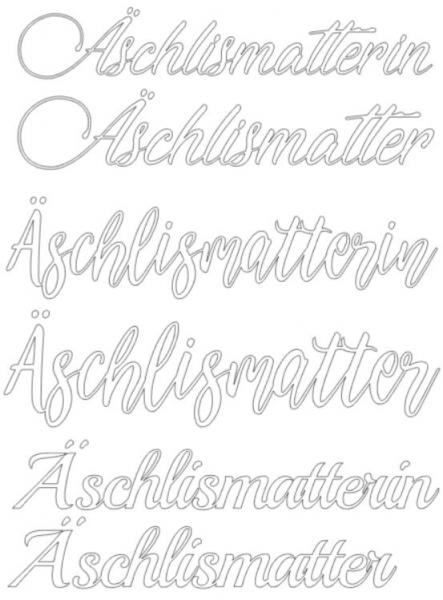 Autoaufkleber Äschlismatter/in 40cm - weiss